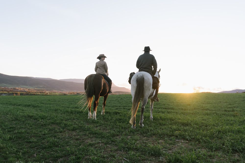 People on horses