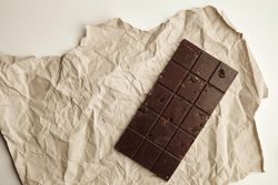 Bar of fruit and nut chocolate