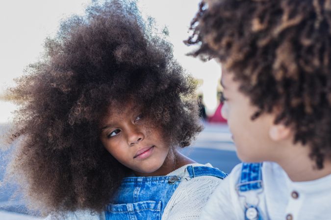 Black teenagers in denim outfits
