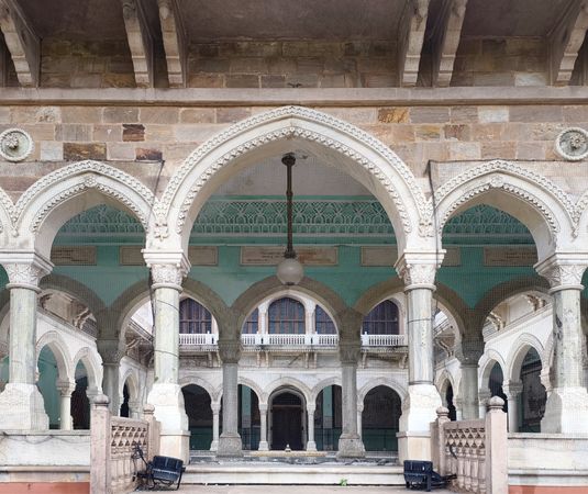 jaipur palace exterior arch corridor