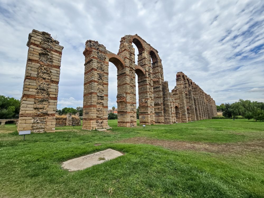 The Acueducto de los Milagros, Miraculous Aqueduct in Merida, Extremadura, Spain
