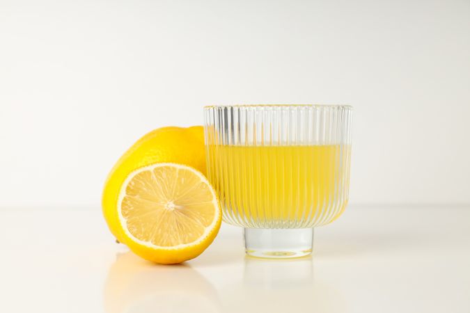 Concept of tasty drink, Limoncello, Italian lemon liqueur