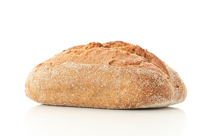 Wheat bread isolated on studio background. Bakery products