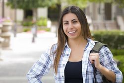Female Student on School Campus