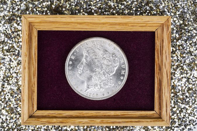 Fine Silver Dollar in Jewelry Box