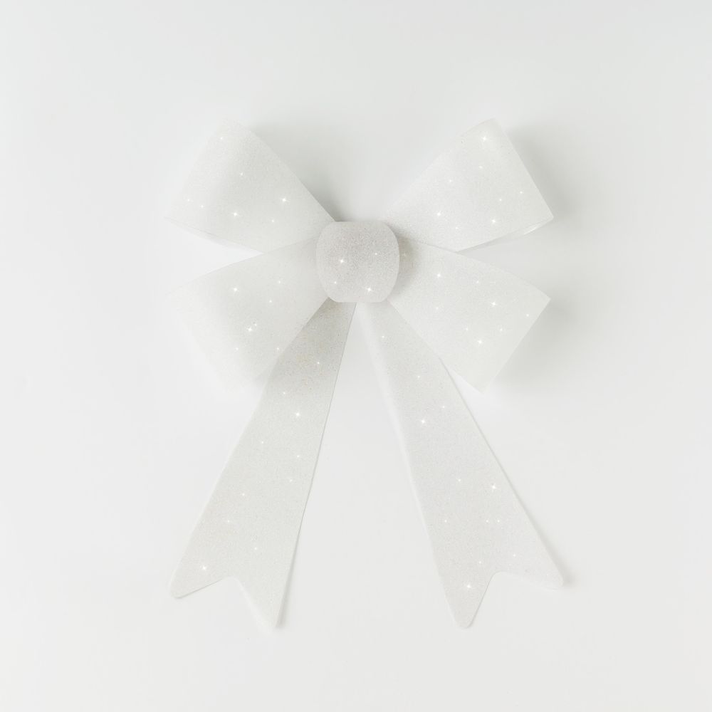 Single gift bow on light background