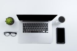 Desktop with wireless tech for working anywhere