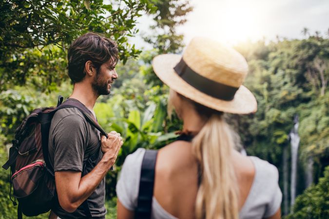 Couple on holiday in nature