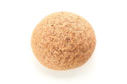 Wheat bread isolated on blank background, top view. Bakery products