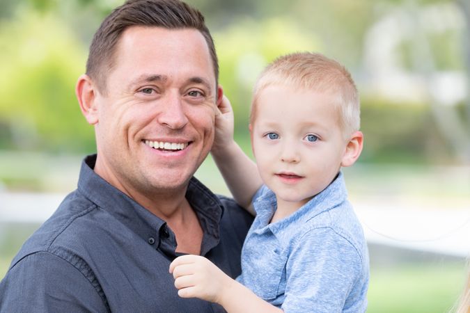 Father and Son At The Park