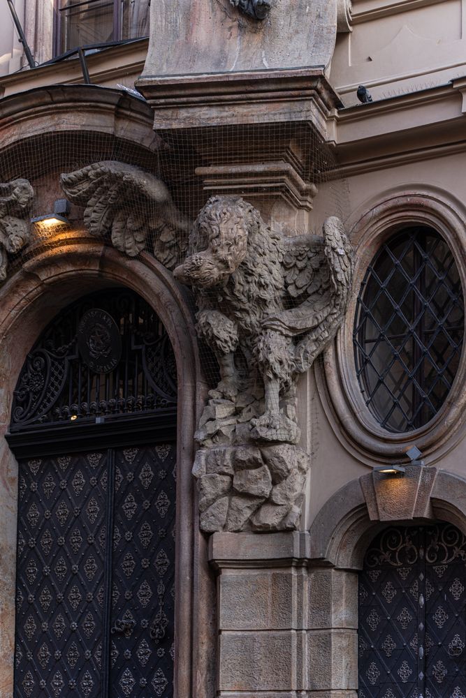 Decooration of the building in Old Prague