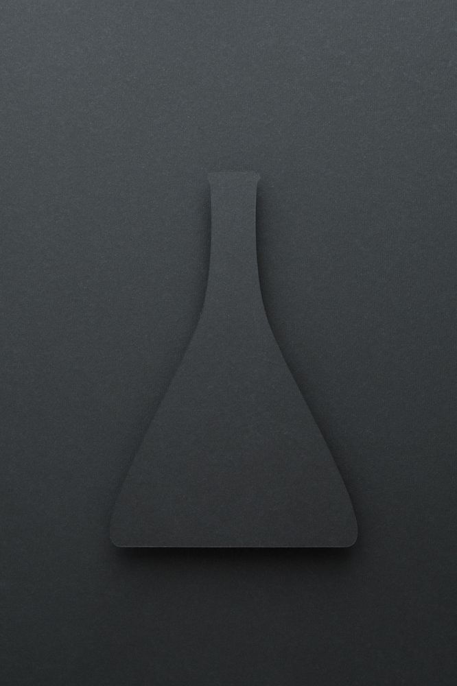 Paper cut out of conical flask