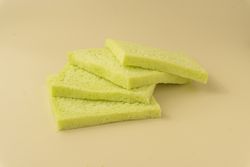 Soft pandan flavored bread without crust