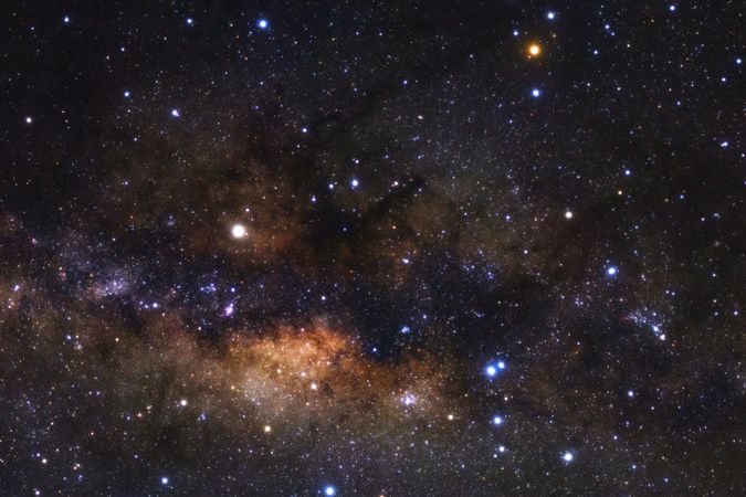 Milky way galaxy with stars and space dust in the universe