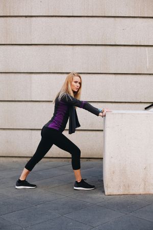 Woman doing some elongation exercises