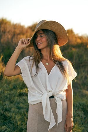 young woman looking away