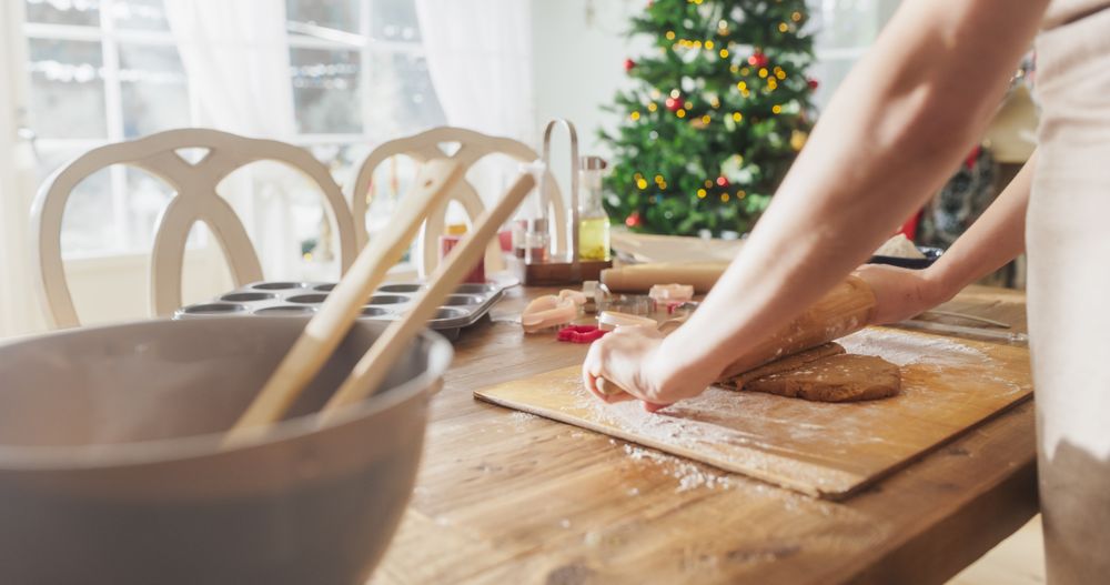 Housewife and Mother Making Pastries to Share with Family and Friends for the Holiday