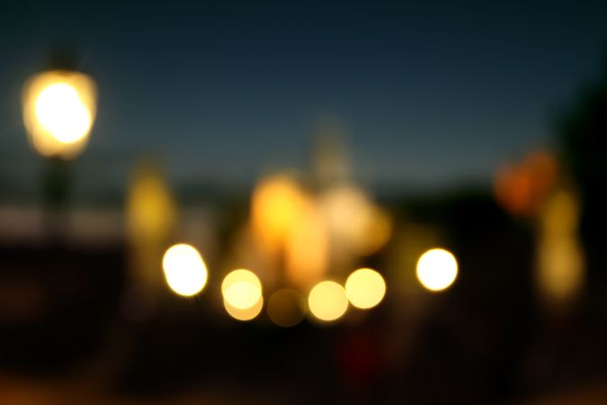 Blurred lights of night city.