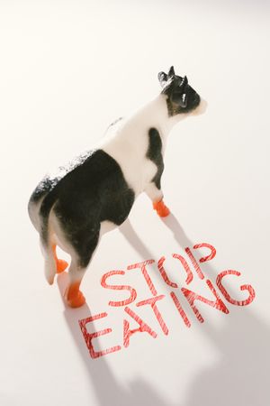 Slogan calling to stop eating animals