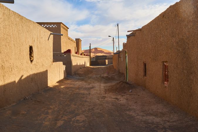 Old narrow street of ancient town