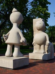 Tom Otterness's 2012 "Creation Myth" outside the Memorial Art Gallery Rochester, New York P5rwl4