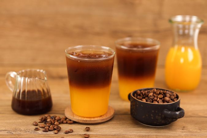 Espresso Coffee with Orange Juice