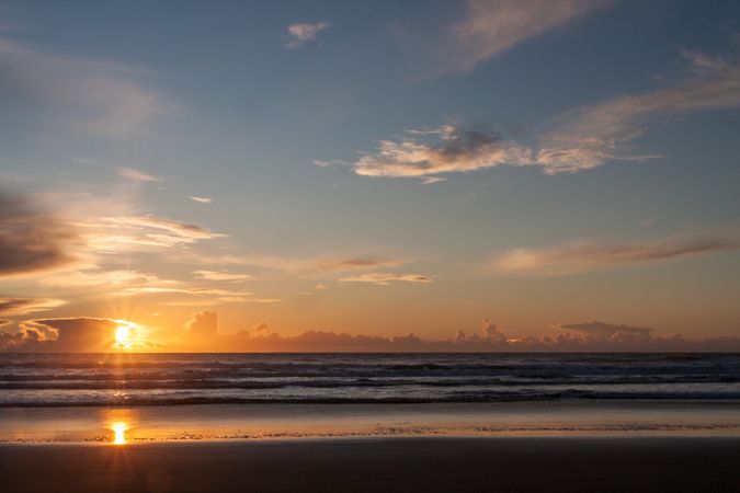 Beautiful sunset over a calm ocean