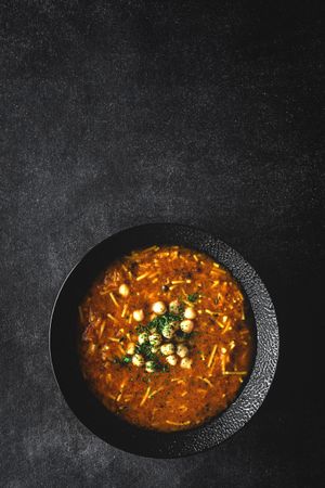 Traditional Harira soup for Ramadan