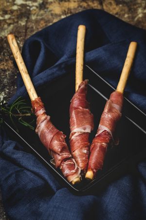 Gressinis with spanish serrano ham