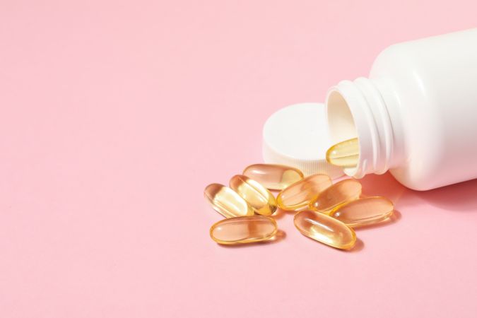 Immunity support capsules - Omega, health care concept