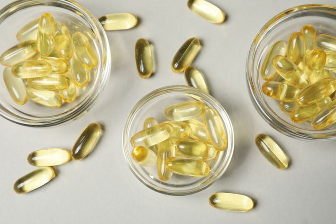 Immunity support capsules - Omega, health care concept