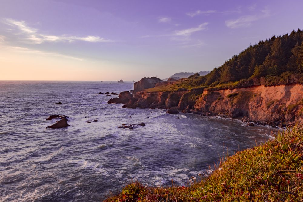 Colorful cliffs on the west coast