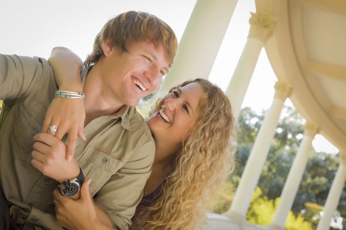 Loving Couple Portrait in the Park
