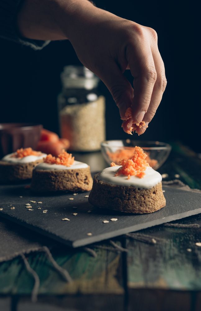 homemade carrot cake with oatmeal