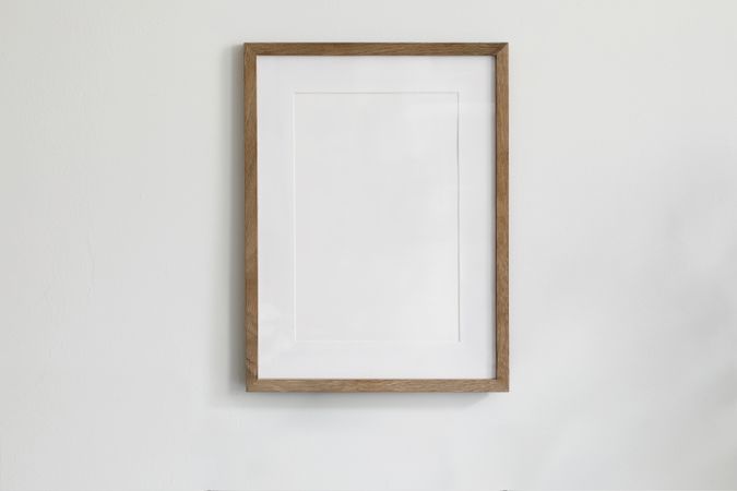 Empty picture frame mockup