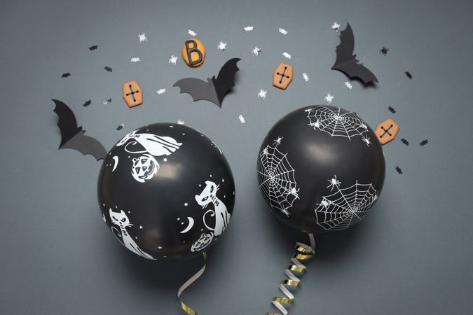 Concept of Halloween mood, Halloween vibes balloons