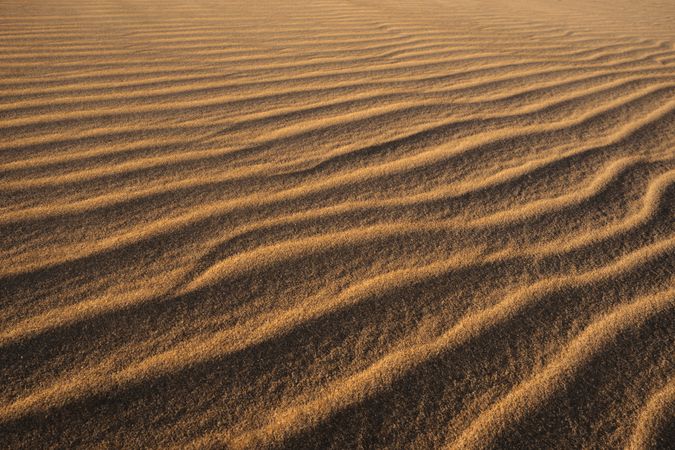 Beautiful sand waves on beach