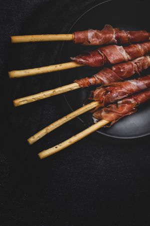 Gressinis with spanish serrano ham