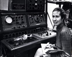Biologist Ellen Weaver, associate professor of biology from California State University