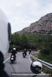 Motorcycle club going for a ride in the mountains 5lXeN5