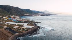 Mountains on seashore of Spain
