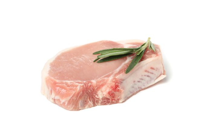 Raw meat for steak isolated on blank background