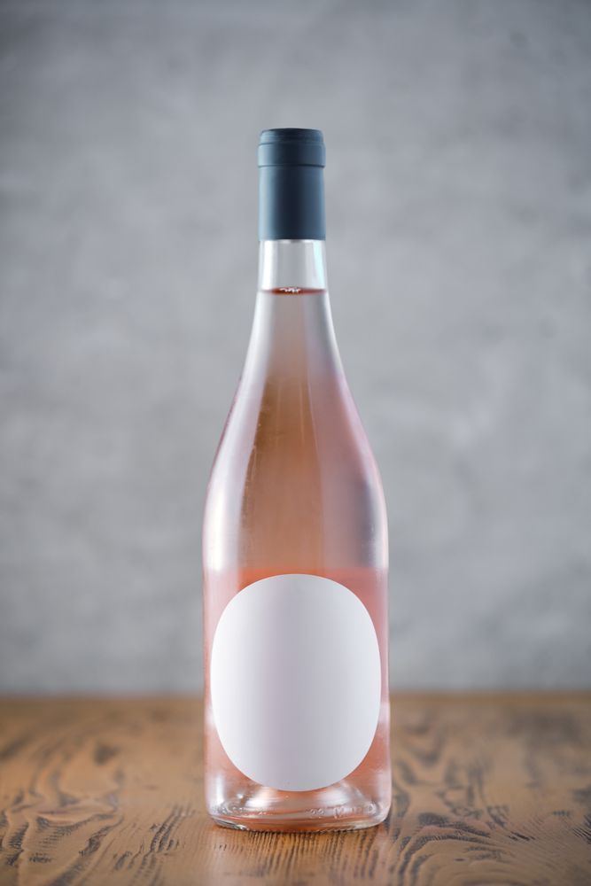 Bottle of wine on table
