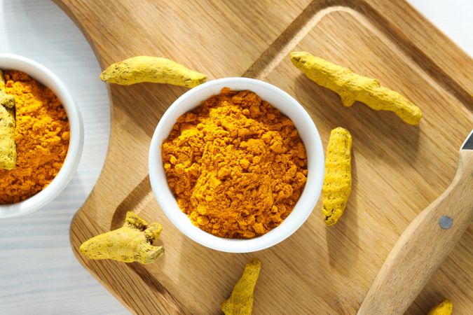 Fragrant seasoning - turmeric, one of the main ingredients in Indian curry