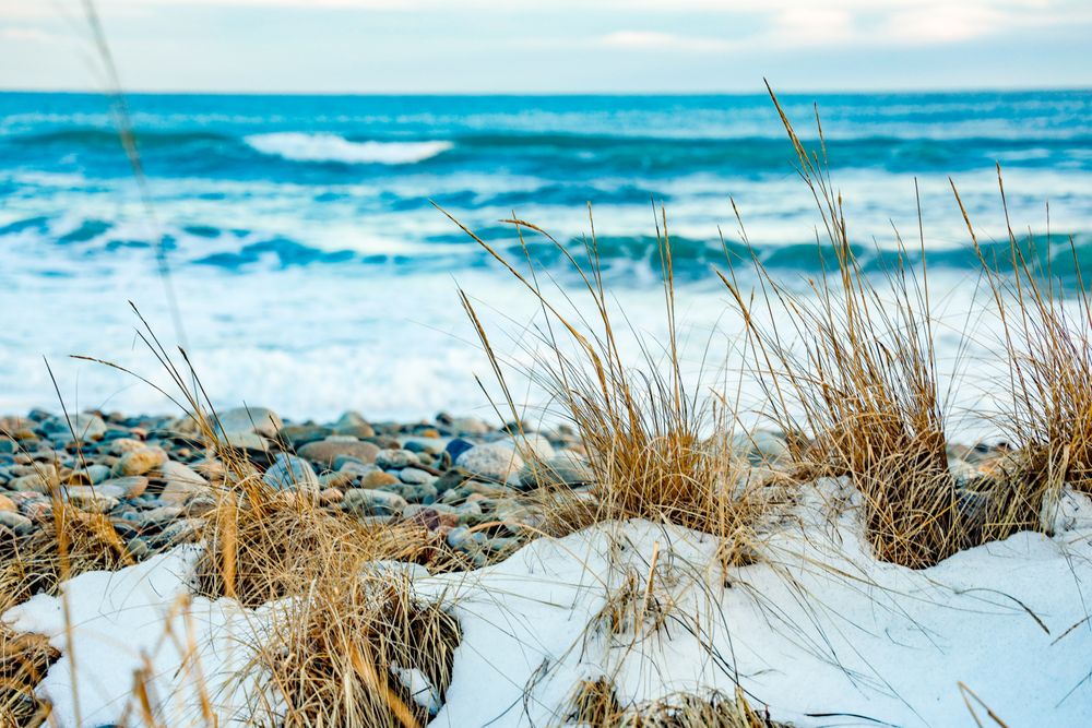 Pebbles on beach shore