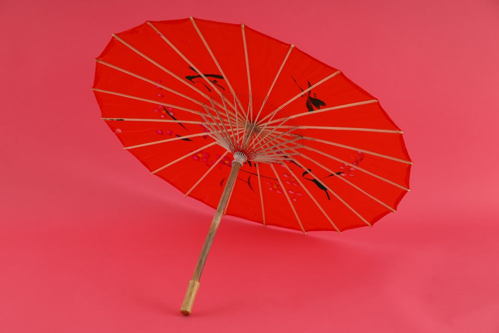 Traditional japanese umbrella, traditional japanese accessories concept