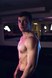 young fitness man posing