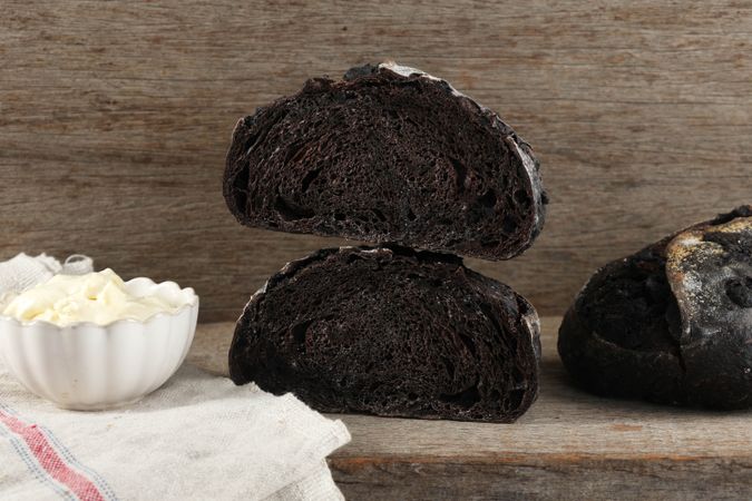 Half-Stack Chocolate Sourdough Bread with Cream Cheese Spread
