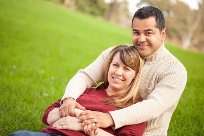 Loving Couple Portrait in the Park