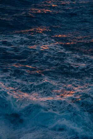 Bright splashes of blue water